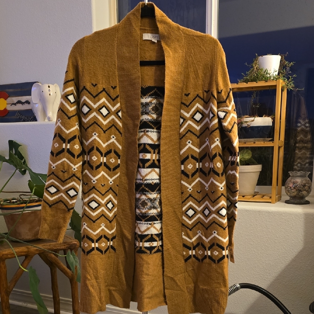 LOFT Cozy Tan Cardigan